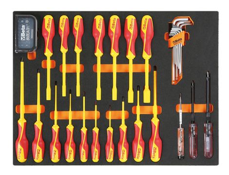 BETA - Zestaw narzędzi 60 sztuk w miękkim wkładzie profilowanym - 2450/MB63