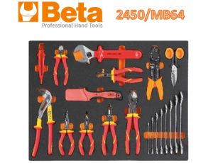 BETA - Zestaw narzędzi 20 sztuk w miękkim wkładzie profilowanym - 2450/MB64