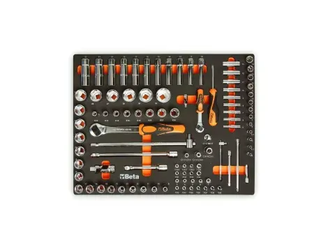 BETA - Zestaw 98 szt. narzędzi w miękkim profilowanym wkładzie, model 2458/MM100 - 2458/MM100
