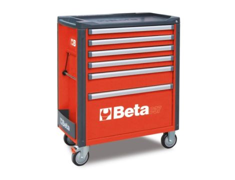 BETA - Wózek narzędziowy C37 z 6 szufladami czerwony - 3700/C37/6-R