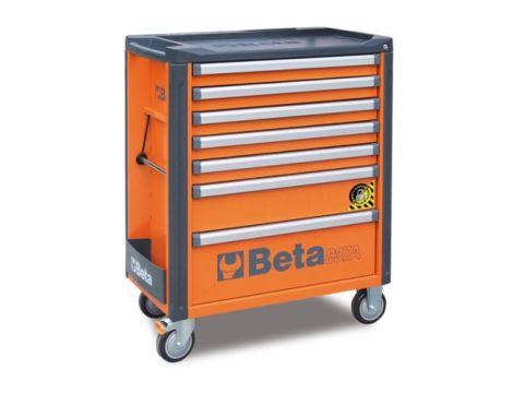 BETA - Wózek narzędziowy C37A z 7 szufladami pomarańczowy - 3700/C37A/7-O