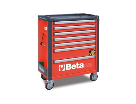 BETA - Wózek narzędziowy C37A z 7 szufladami czerwony - 3700/C37A/7-R