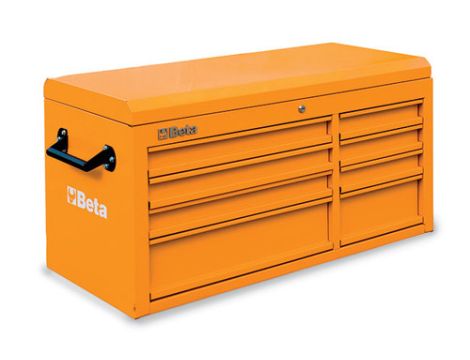 BETA - Skrzynia narzędziowa do C38 z 8 szufladami i górnym pojemnikiem pomarańczowa - 3800/C38TO