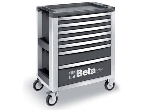 BETA - Wózek narzędziowy C39 aluminium z 7 szufladami szary - 3900/C39-7/G