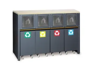 BETA - Moduł stały do segregacji śmieci z drewnianym blatem system C45PRO Beta 4500/C45PRO/RD/W - 4500/C45PRO/RD/W