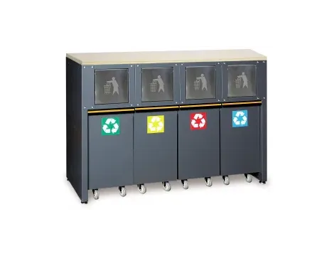 BETA - Moduł stały do segregacji śmieci z drewnianym blatem system C45PRO Beta 4500/C45PRO/RD/W - 4500/C45PRO/RD/W