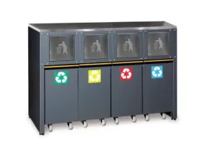 BETA - Moduł stały do segregacji śmieci ze stalowym blatem system C45PRO Beta 4500/C45PRO/RD/X - 4500/C45PRO/RD/X