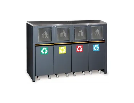 BETA - Moduł stały do segregacji śmieci ze stalowym blatem system C45PRO Beta 4500/C45PRO/RD/X - 4500/C45PRO/RD/X