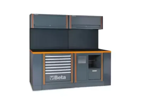 BETA - Zestaw mebli warsztatowych system rsc55 pusty szary ral7016/detale ral2011 - 5500/C55PB-PRO/7