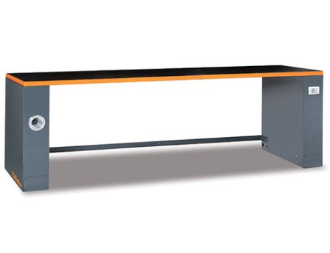 BETA - Stół warsztatowy C55PRO-B o długości 2,8 m z dodatkowym wyposażeniem pomarańczowy - 5500/C55PRO-BO/2.8