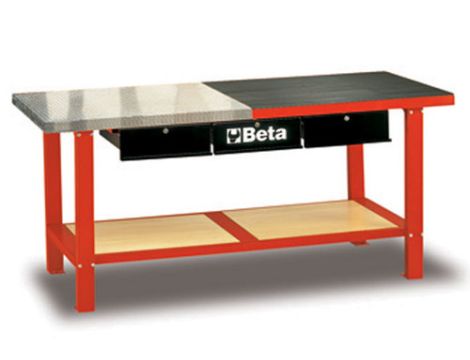BETA - Stół warsztatowy C56M czerwony - 5600/C56MR