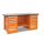 BETA - Stół warsztatowy Mastercargo 2 szafki pomarańczowy - 5700/C57S/C-O