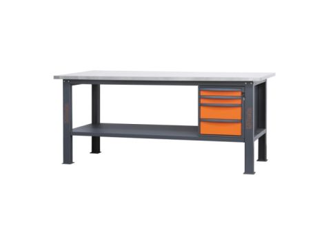 BETA - C58BC-X2,1 4C/A-STÓŁ BLATEM INOX 4 SZUF. - C58BC-X2.1/4C/A