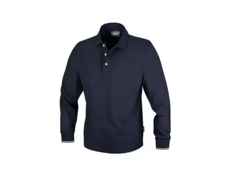 BETA - Koszulka polo bawełniana z długim rękawem granatowa 7557BL Rozmiar S - 075570201