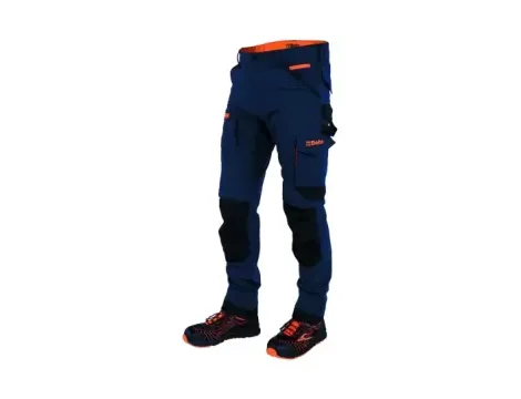 BETA - Spodnie robocze streczowe z kieszeniami niebieskie 7650B Rozmiar M - 076500102