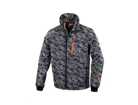 BETA - Kurtka Softshell bluza z zamkiem szary kamuflaż 7658CM Rozmiar L - 076580103