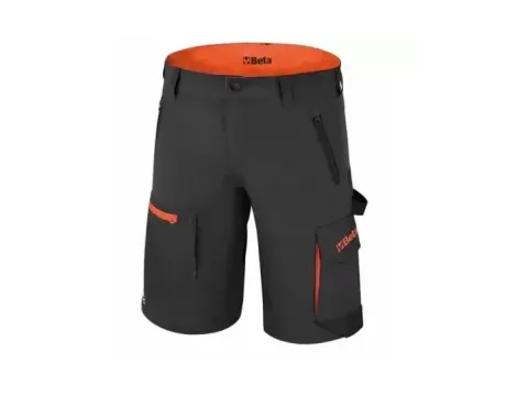 BETA - Spodnie robocze stretchowe krótkie z kieszeniami szare 7661G Rozmiar XXXL - 076610006