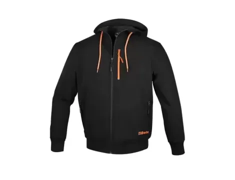 BETA - Bluza z kapturem zapinana na zamek czarna 7665N Rozmiar XXXL - 076650006