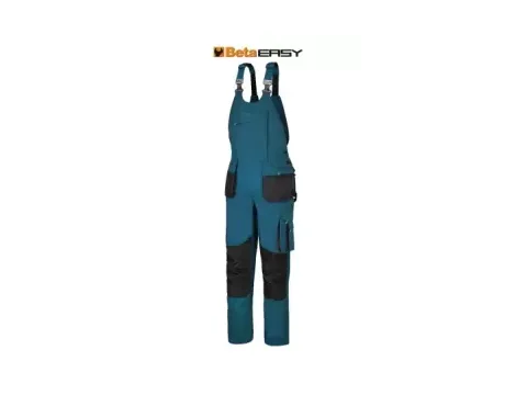 BETA - Spodnie robocze z szelkami EASY niebieskozielone (Seria 7903P) Rozmiar XXXXL  - 079030607