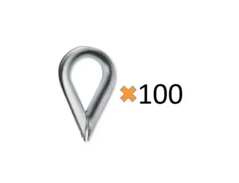 BETA - Kausze do lin, model lekki, ocynkowane 6mm 100 szt.  - 8020/S6