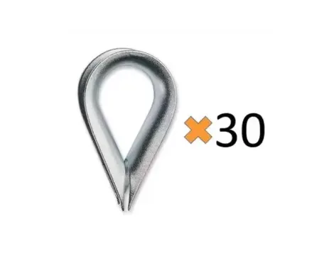 BETA - Kausze do lin, model lekki, ocynkowane 10mm 30 szt.  - 8020/S10