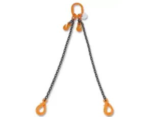 BETA - Zawiesie łańcuchowe z hakami samozatrzaskowymi i skracaczami 8mm/2m dwucięgnowe Klasa 8  - 8097SL/2/8MM/2M