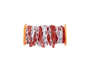 BETA - Łańcuch odgradzający ocynkowany czerwono-biały 30m rolka  - 8129/5X30