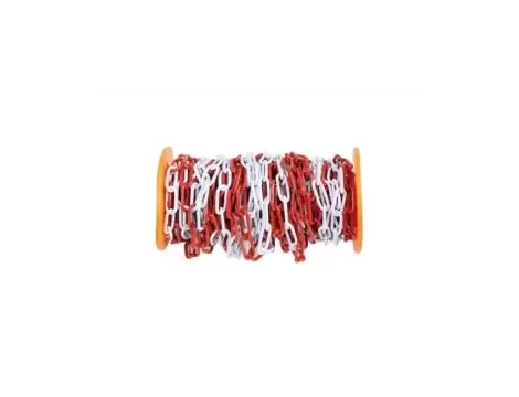 BETA - Łańcuch odgradzający ocynkowany czerwono-biały 30m rolka  - 8129/5X30