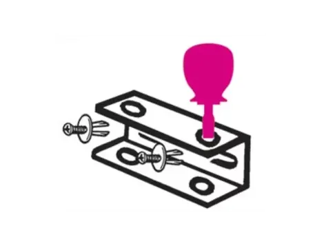 BETA - Uchwyt do wkrętaków krótkich na 2 przegrody z dwoma kołkami zabezpieczającymi  - 8888/SGN