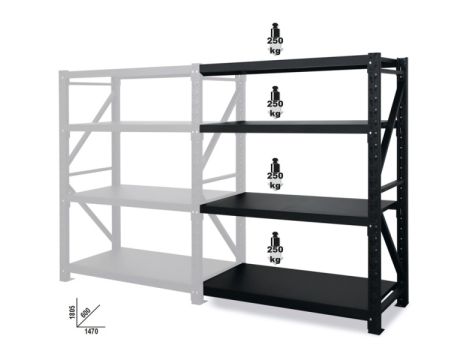 BETA - S4CA-REGAŁ Z 4 PÓŁKAMI WERSJA DODATKOWA - 8888/S4CA