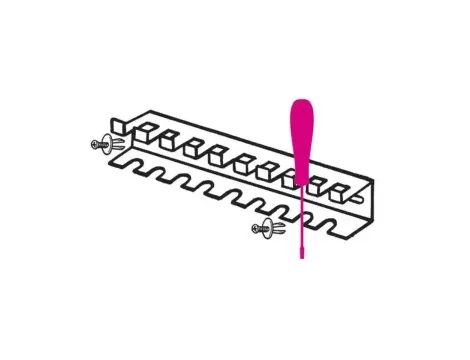 BETA - Wieszak do wkrętaków na 11 przegród z dwoma kołkami zabezpieczającymi  - 8888/SPG11