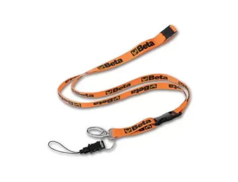 BETA - Smycz z logo beta z tkaniny poliestrowej z karabińczykiem pomarańczowa - 095961001