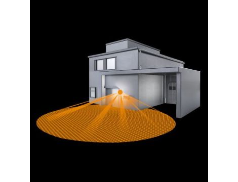 Lampa elewacyjna z czujnikiem ruchu i zmierzchu Steinel L 400 S PIR max.60W E27 IP44 IK03 230V czarna / szkło /tworzywo sztuczne - 3