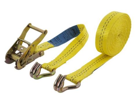 Zacisk taśmowy z grzech. 6 m/2000 kg Wolfcraft - z mech. zapad. i hakiem