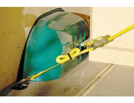 Zacisk taśmowy z grzech. 6 m/2000 kg Wolfcraft - z mech. zapad. i hakiem - 3