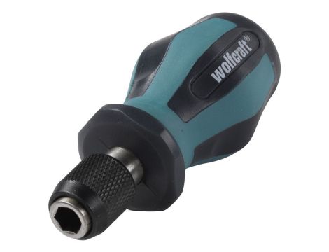 Wkrętak z uchwytem szybkomocującym na bity Wolfcraft - krótki