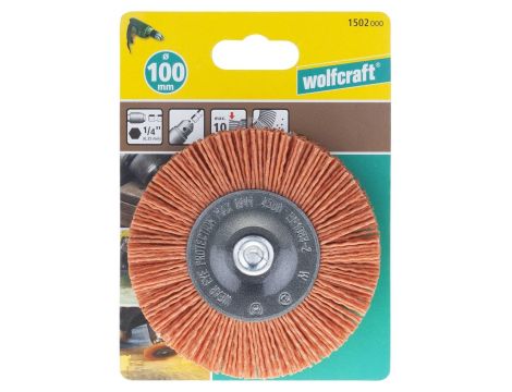 Szczotka tarczowa 100 mm Wolfcraft - pokryta nylonem / zgrubna - 2
