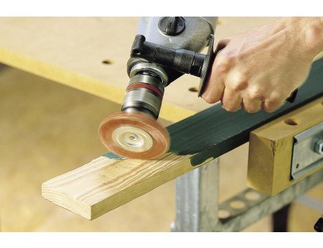 Szczotka tarczowa 100 mm Wolfcraft - pokryta nylonem / zgrubna - 4