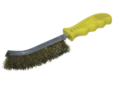 Szczotka ręczna 1-rzędowa 265 mm Wolfcraft, drut mosiężny