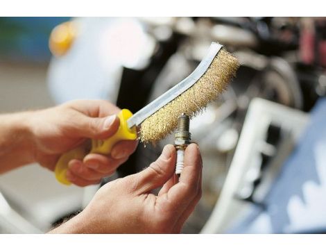 Szczotka ręczna 1-rzędowa 265 mm Wolfcraft, drut mosiężny - 3