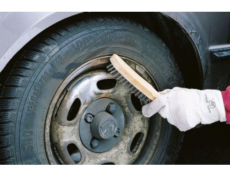 Szczotka ręczna 4-rzędowa 280 mm Wolfcraft - drut stalowy falisty - 3