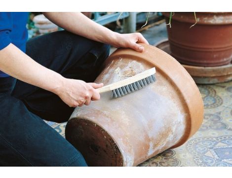 Szczotka ręczna 4-rzędowa 280 mm Wolfcraft - drut stalowy falisty - 4