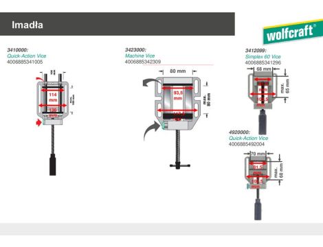 Imadło uniwersalne 60 x 70 mm Wolfcraft - 4