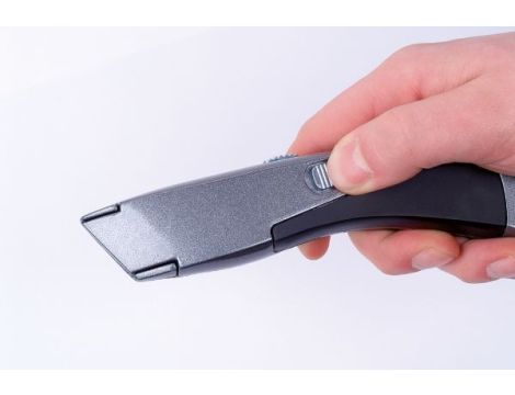 Nóż z ostrzem trapezowym, aluminiowy, Wolfcraft - 2