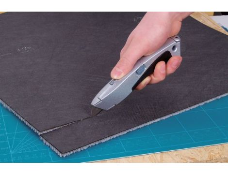 Nóż z ostrzem trapezowym, aluminiowy, Wolfcraft - 4