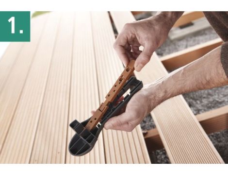 Zestaw startowy do budowy tarasów Wolfcraft - ukryte połączenia - 2