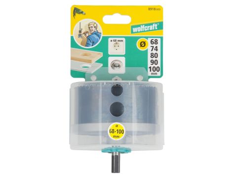 Otwornica 68, 74, 80, 90, 100 mm Wolfcraft - 4