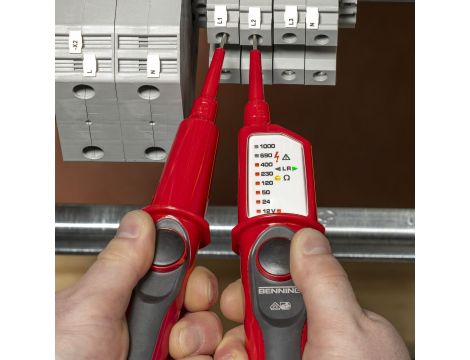 Duspol Expert dwubiegunowy wskaźnik napięcia BENNING LED 12-1000V AC/DC CAT IV 600V Cat III 1000V IP65 - 3