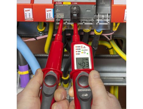 Duspol Digital dwubiegunowy  wskaźnik napięcia BENNING LCD 12-1000V AC 12-1200V DC CAT IV 600V CAT III 1000V IP65 - 5