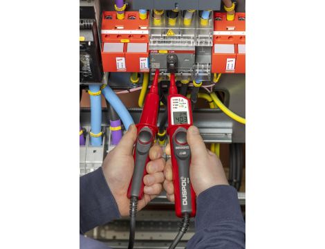 Duspol Digital dwubiegunowy  wskaźnik napięcia BENNING LCD 12-1000V AC 12-1200V DC CAT IV 600V CAT III 1000V IP65 - 6